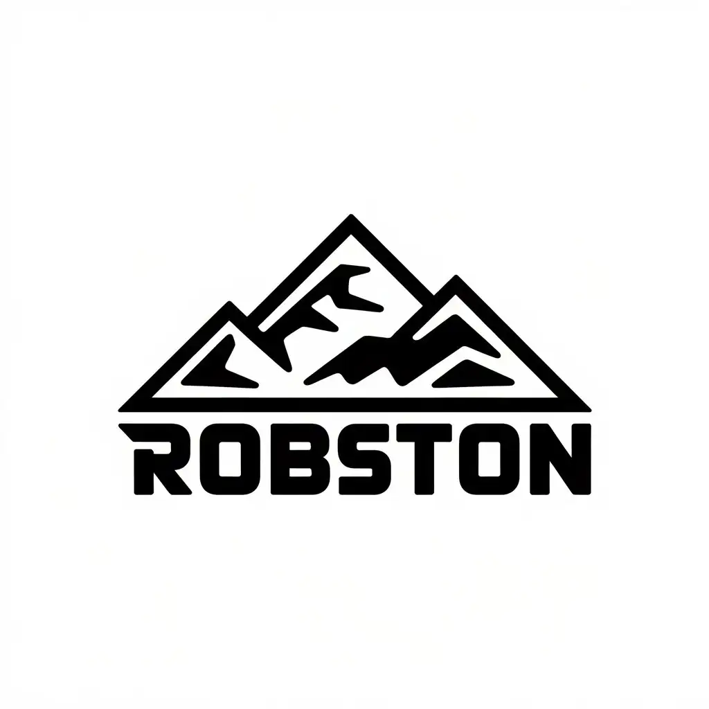 LOGO-Design-For-ROBSTON-Everest-Mountain-Theme-in-Internet-Industry