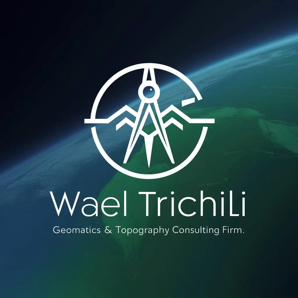 Geomatics and Topography Studies Office Logo Design for Wael Trichili