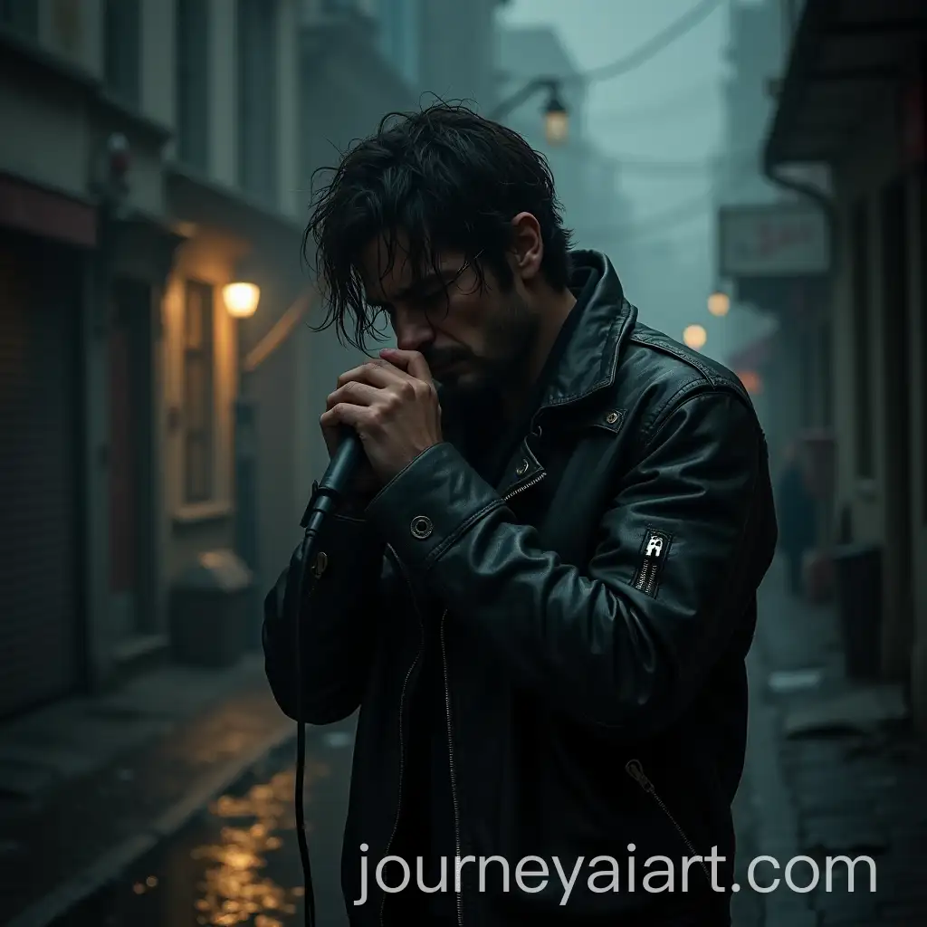 Melancholic-Rock-Singer-in-a-Gritty-Urban-Setting