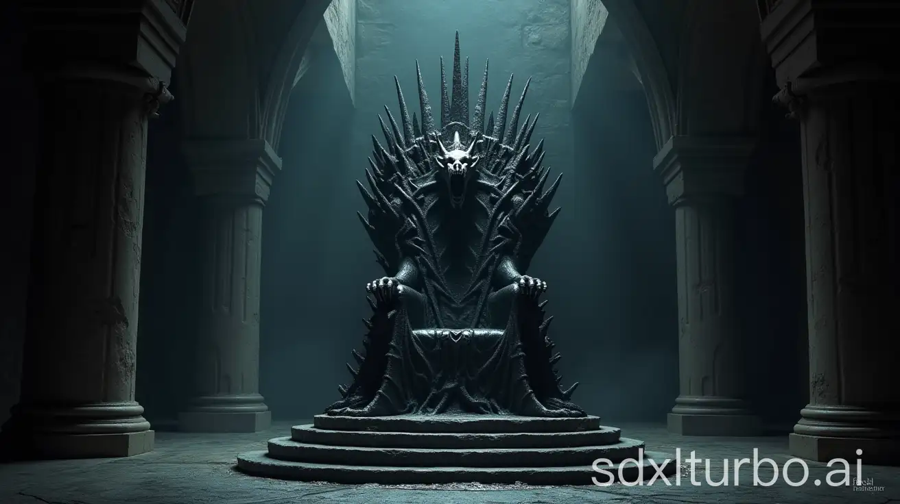 Majestic-Dark-Throne-Room-in-a-Medieval-Castle-with-Dragon-Skull