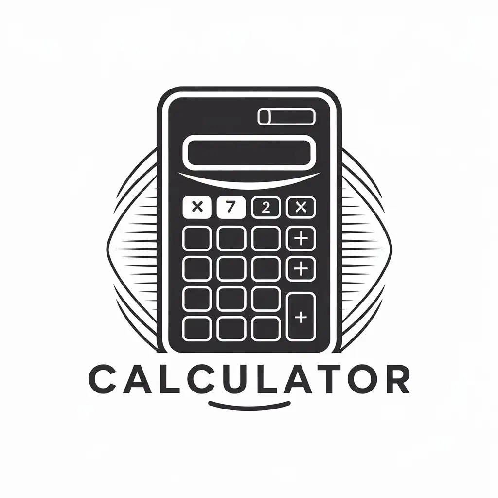 LOGO Design for Calculator Modern Vector Style with Clear Background