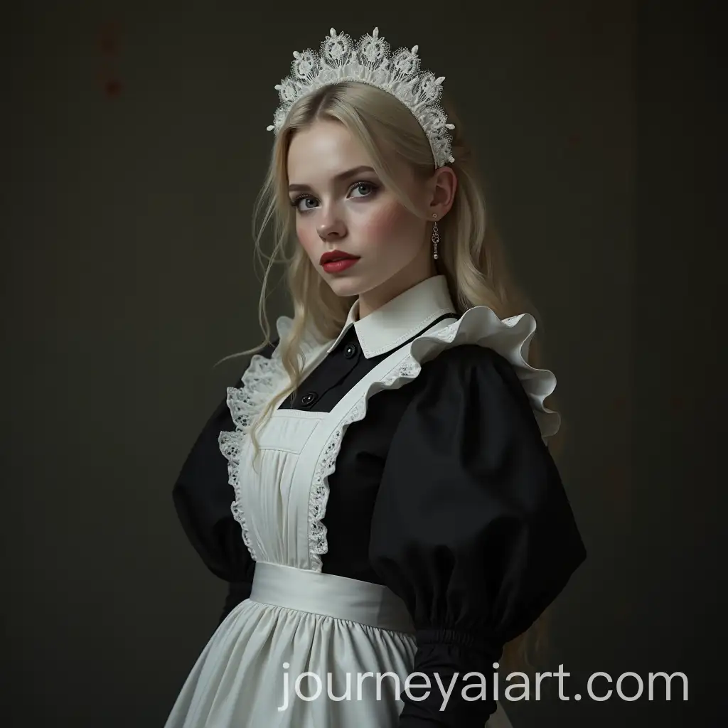 Gothic-Maid-with-Pale-Skin-in-Elegant-Outfit