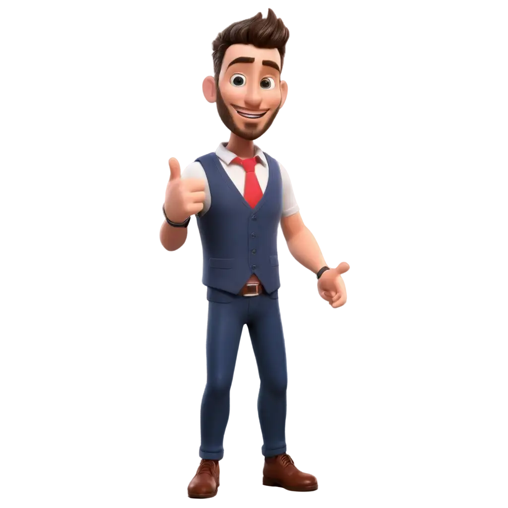 Animated-3D-PNG-Image-of-Salesman-Wearing-a-Vest-with-Top-Marketing-Logo