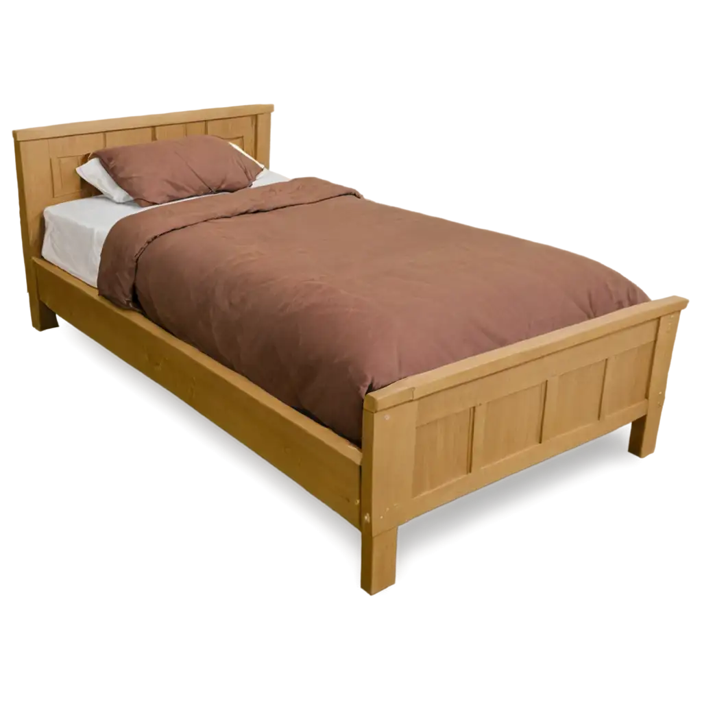 Single-Person-Bed-PNG-Image-Ideal-for-Bedroom-Design-Illustrations-and-More