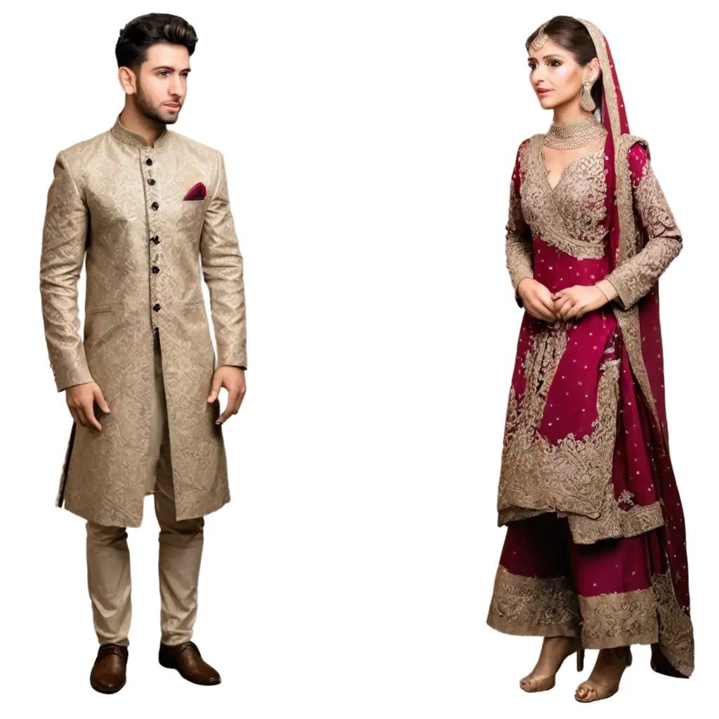 Elegant-Pakistani-Wedding-PNG-Groom-in-Sherwani-and-Bride-in-Lehenga-Against-a-Night-Background