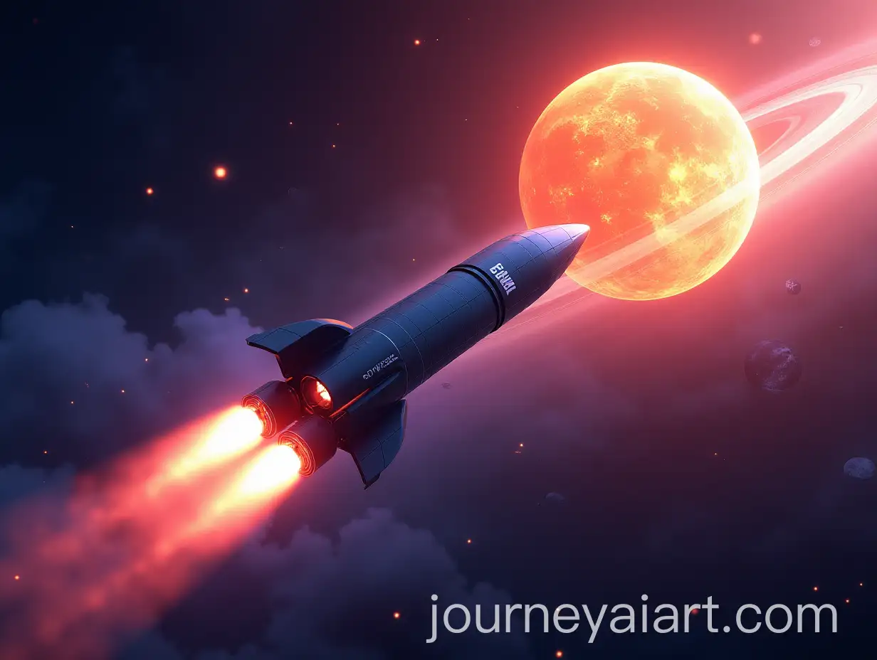 Futuristic-Rocket-Journey-to-MoltenOrange-Planet-with-Cinematic-Space-Scene