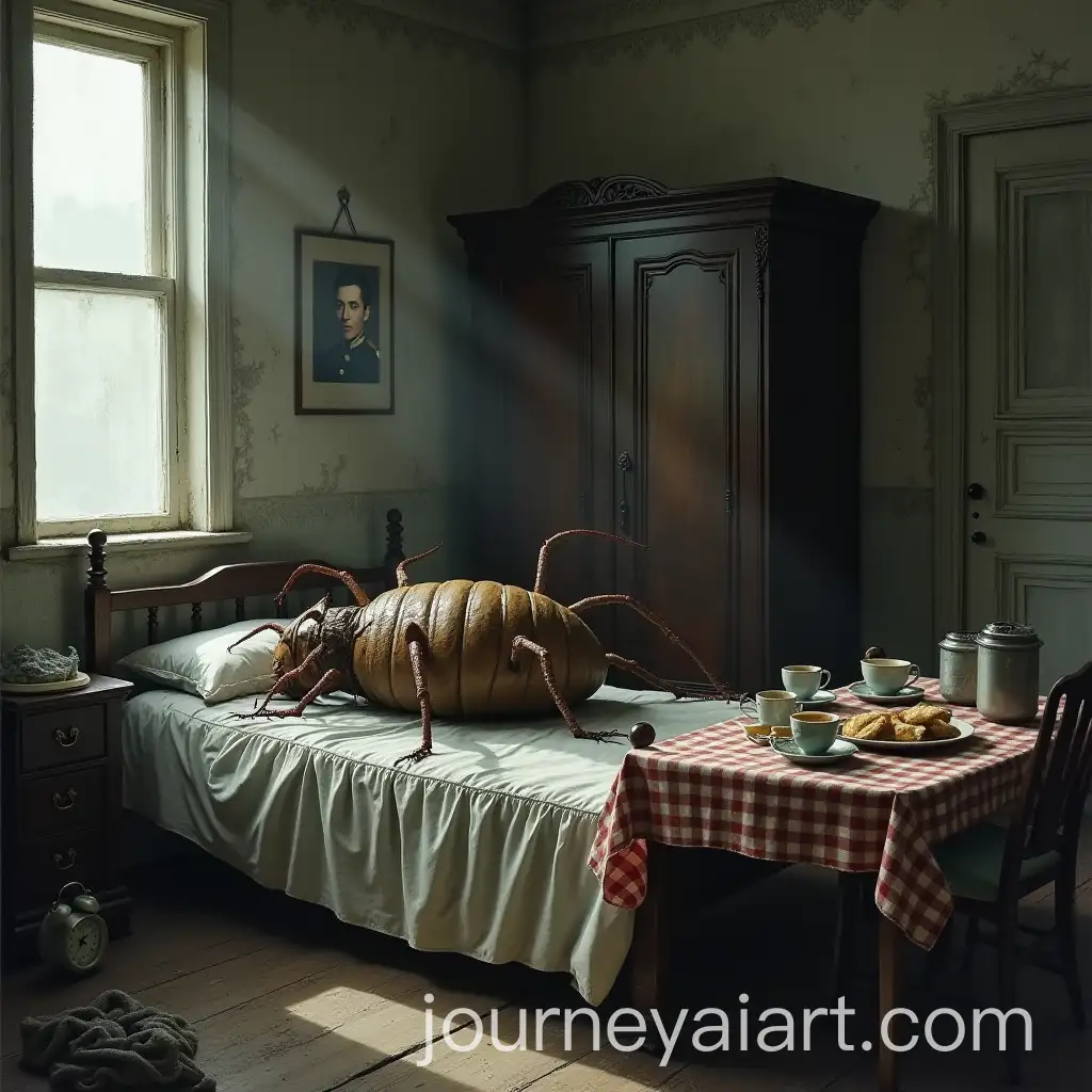 EAI-Image-Expansionerie-Room-with-Insect-and-Surreal-Breakfast-Scene-Inspired-by-Kafka
