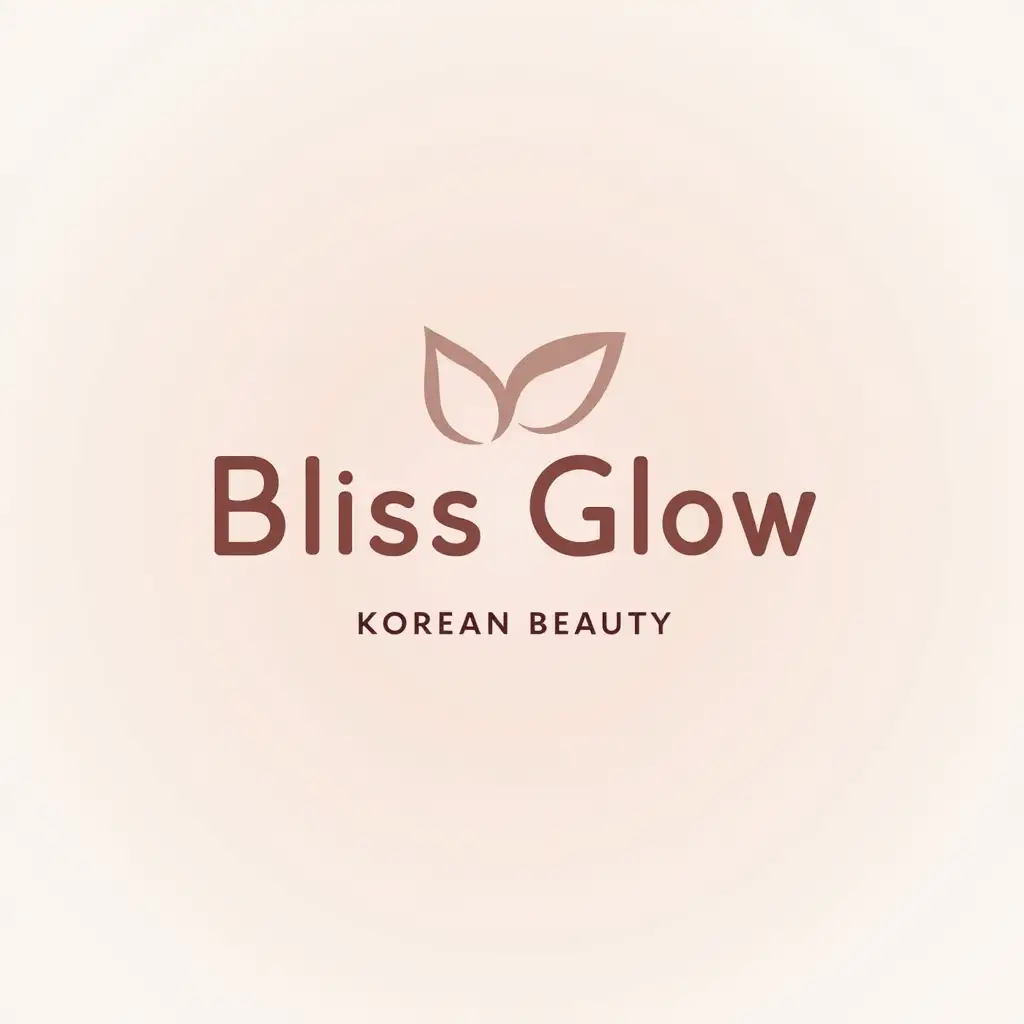 Make me a logo with the name Bliss Glow Korean Beauty