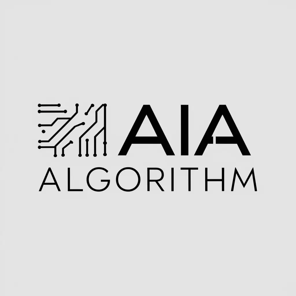 a logo design,with the text "aialgorithm", main symbol:aialgorithm,Minimalistic,clear background