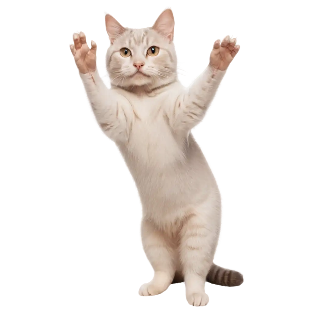 Cute-Cat-Waving-His-Hands-PNG-Image-HighQuality-Transparent-Design-for-Versatile-Use