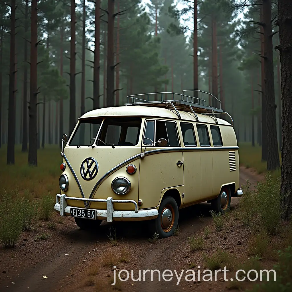 Abandoned-Volkswagen-Combi-in-a-Serene-Pine-Forest