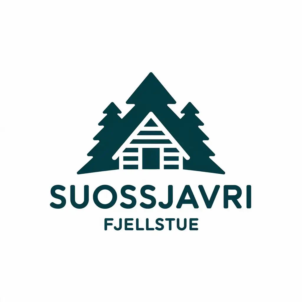 LOGO Design for Suossjavri Fjellstue Vector Cabin Symbol for Travel Industry