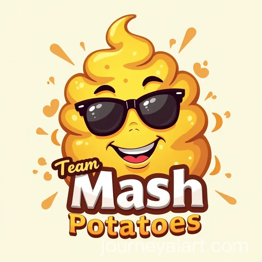 Fun-and-Playful-Mascot-Logo-Featuring-Smiling-Mashed-Potato-Character-with-Sunglasses