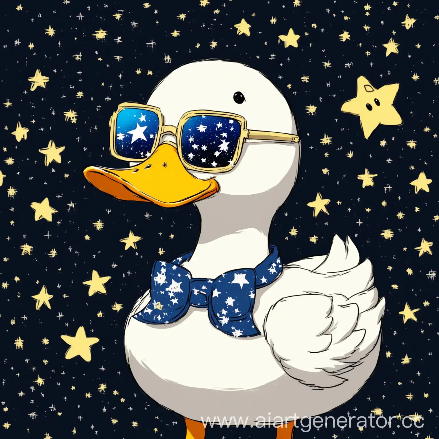 Duck-with-Stars-Glasses-and-No-Hat