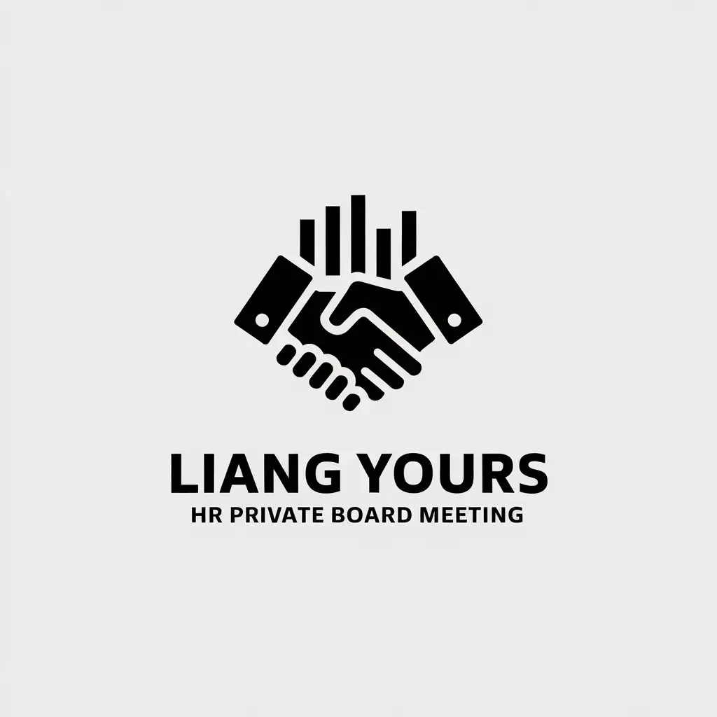 a vector logo design,with the text "Liang Yours HR private board meeting", main symbol:Corporate executives, mutual help,Minimalistic,be used in Nonprofit industry,clear background