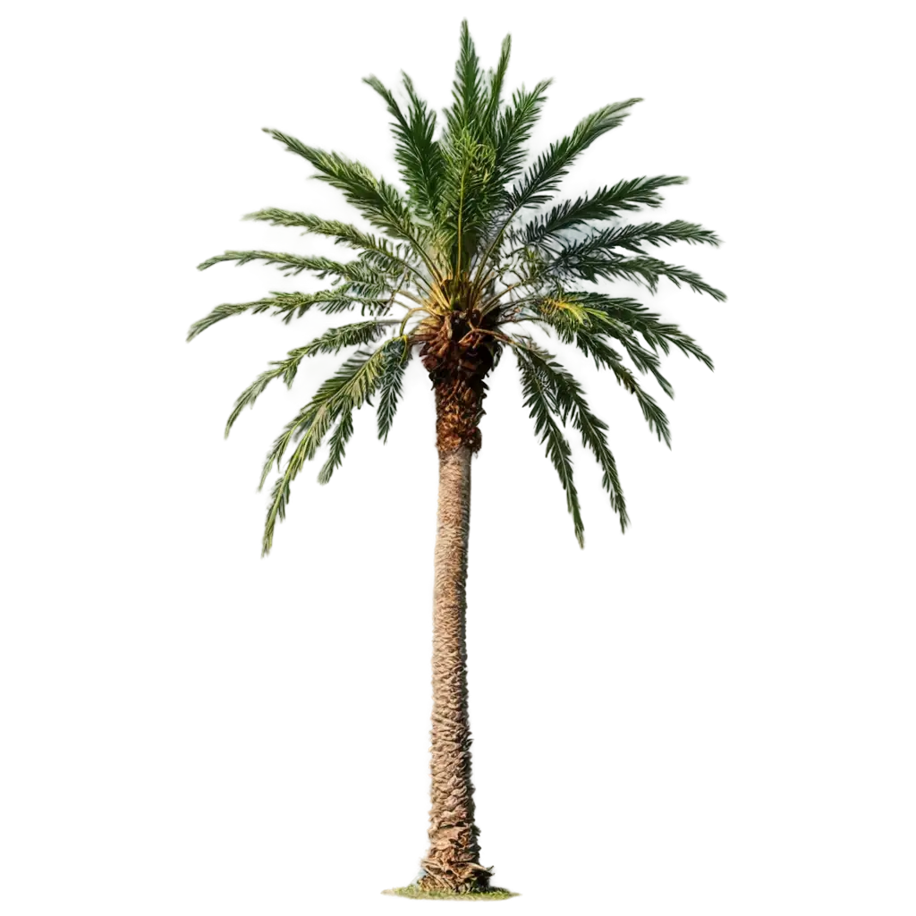 HighQuality-PNG-Image-of-a-Date-Palm-Tree-with-a-Green-Background