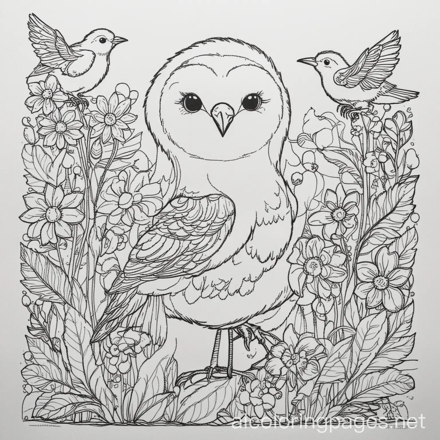 Child-Holding-Flowers-Coloring-Page-for-Kids