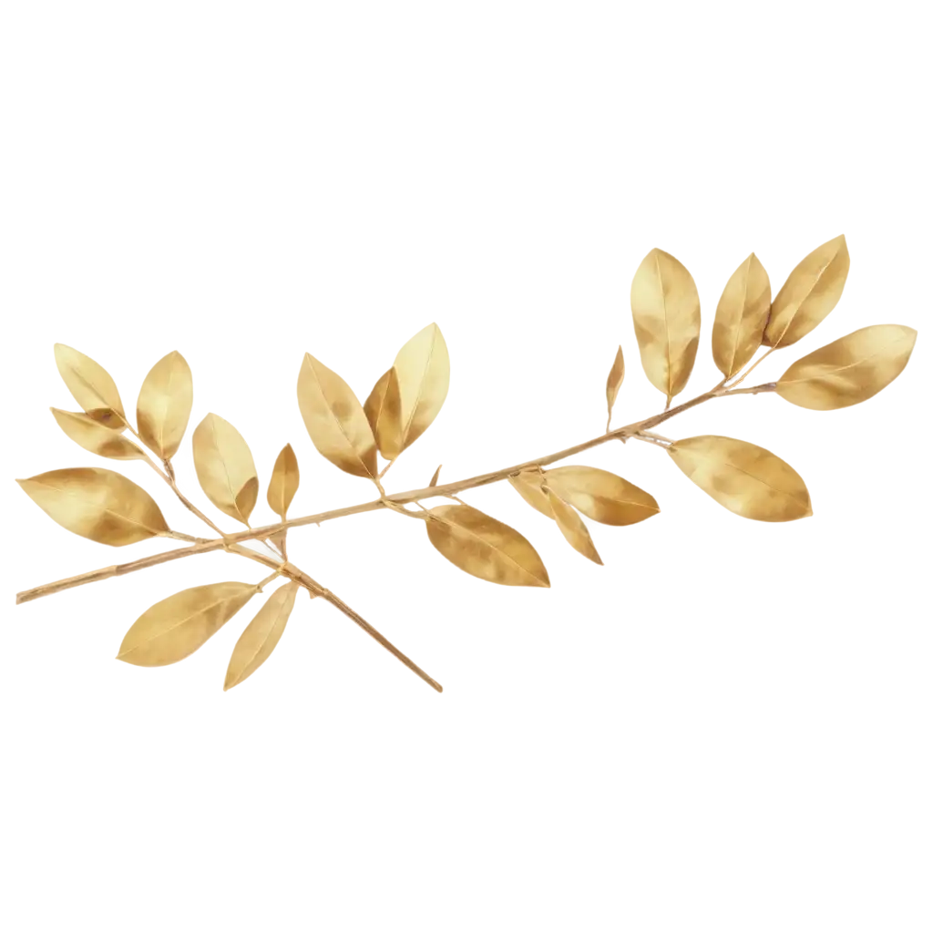 Golden eucalyptus branch