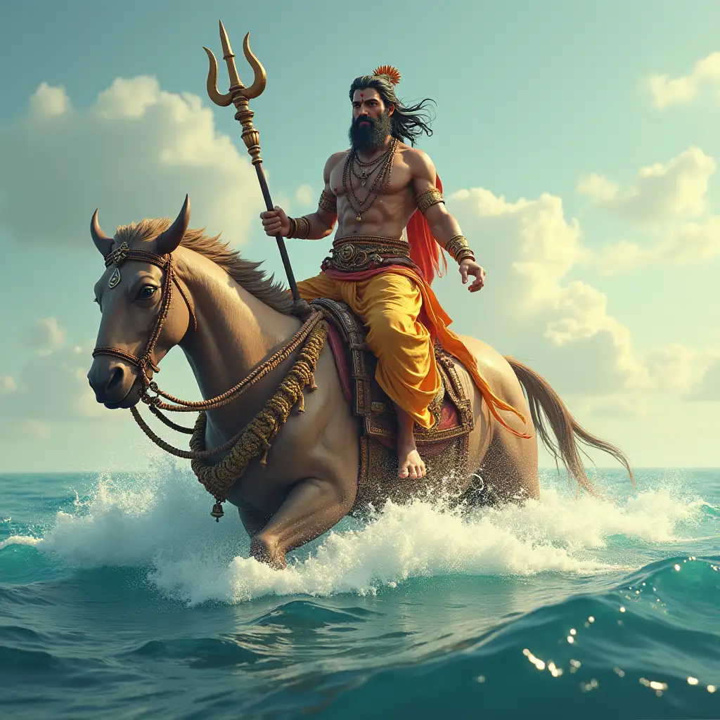 lord ram on ram setu, 3D