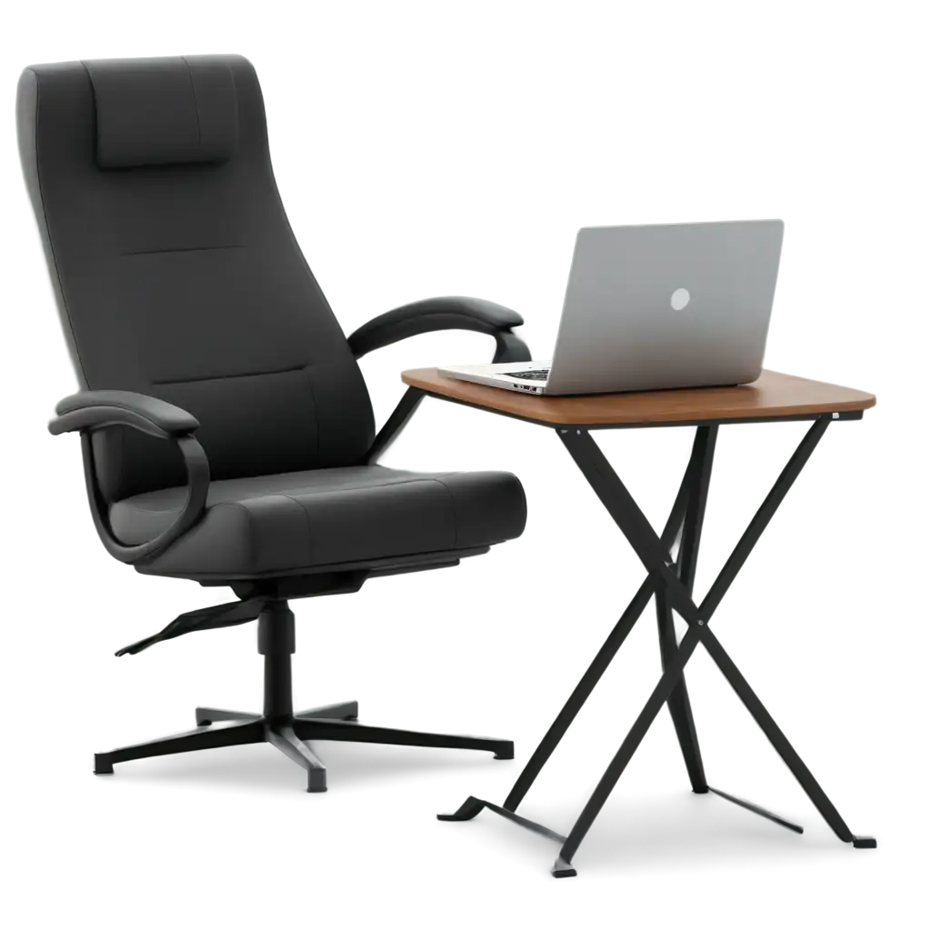 HighQuality-3D-Chair-with-Laptop-and-Table-PNG-Image