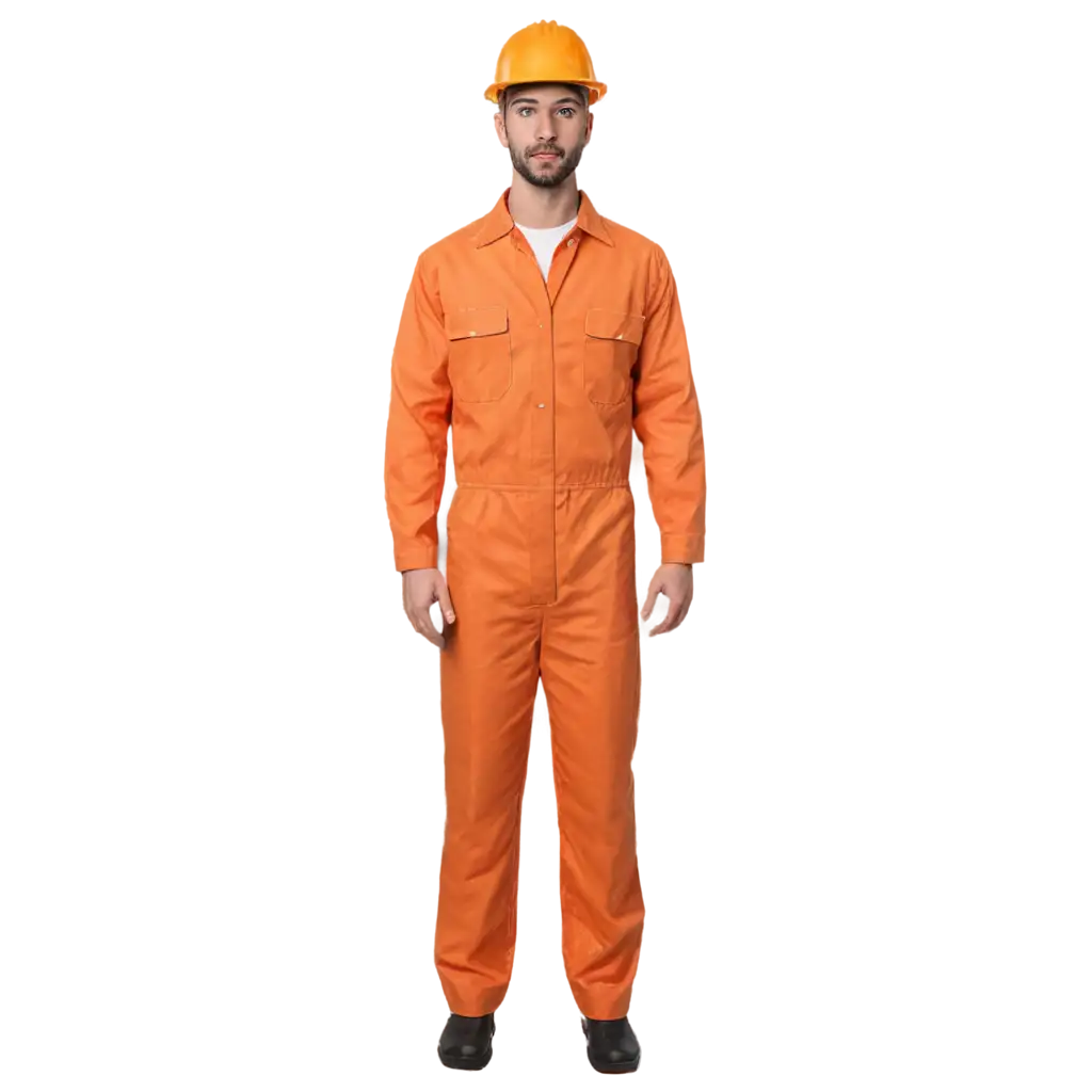 Work coverall orange color