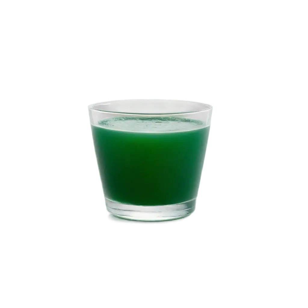 full glass cup of green liquid