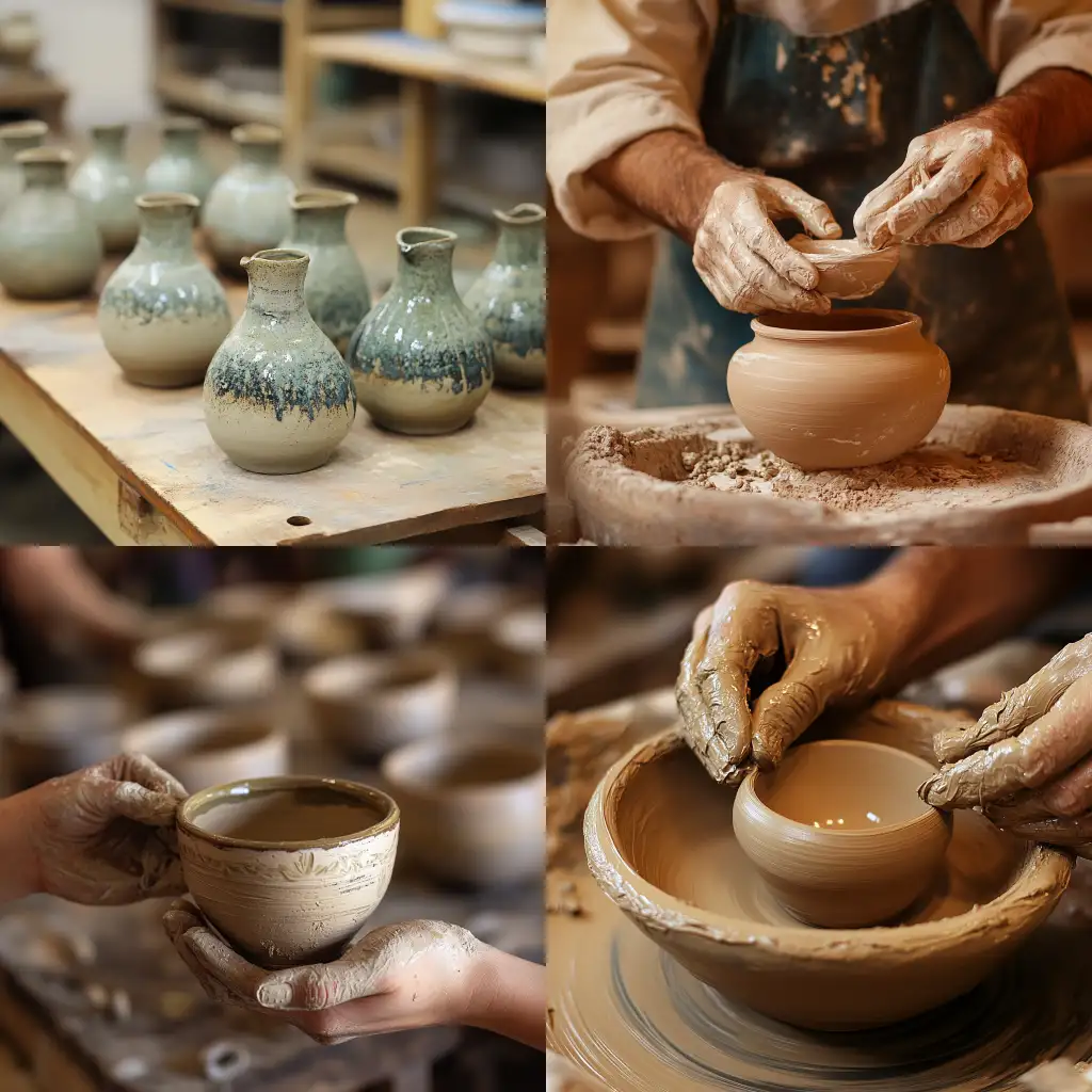 PotteryAI-Image-Prompt-Expansion-Workshop-with-Artists-Shaping-Clay-on-Wheels
