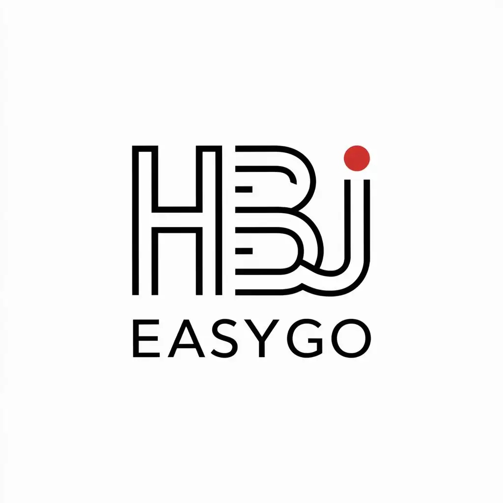 a vector logo design,with the text "Hubei Easygo", main symbol:letters H, B, Y, J design,Minimalistic,be used in Technology industry,clear background