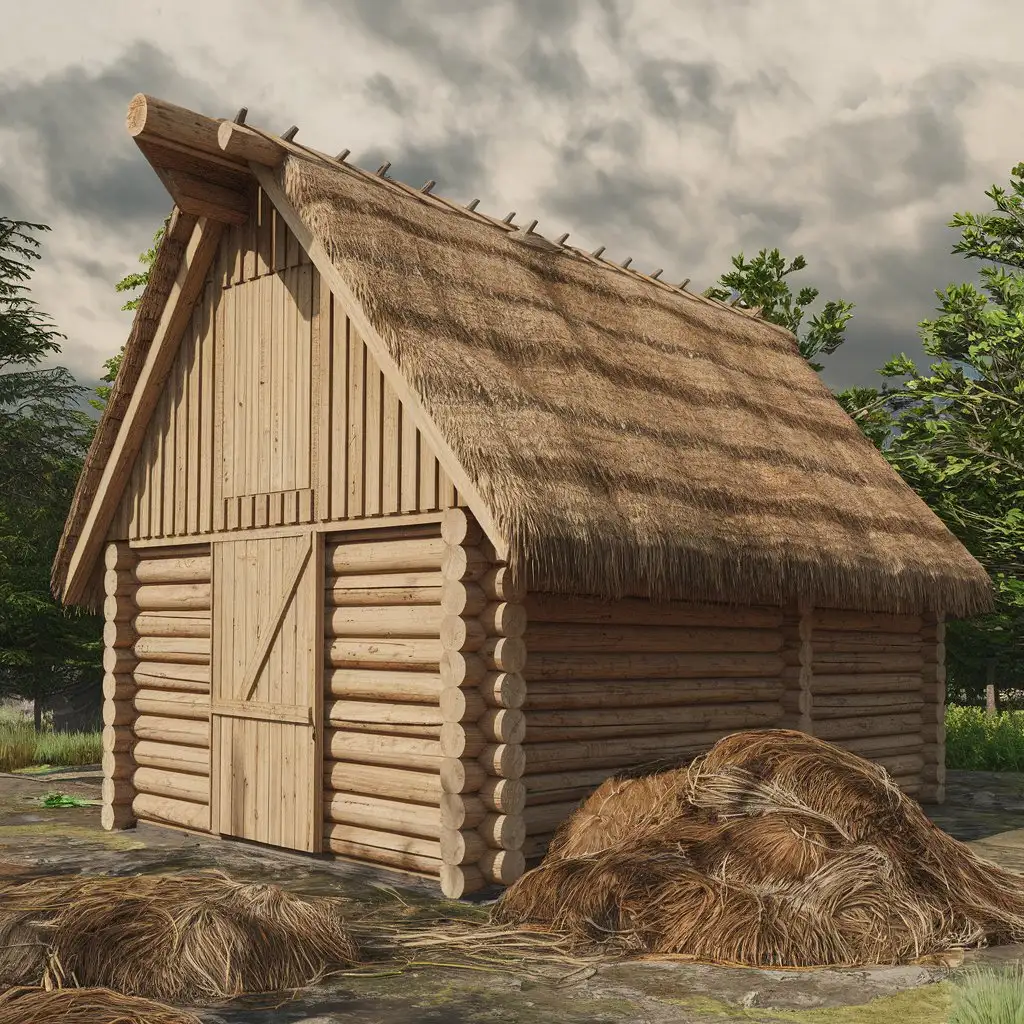 3D-Rendered-Barn-with-Manure-Pile-and-Rustic-Farm-Setting