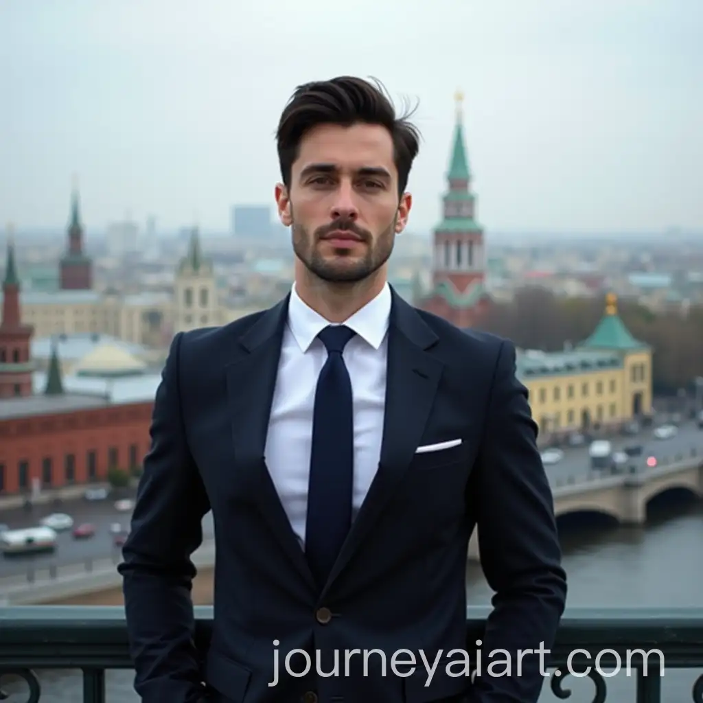 Handsome-Businessman-in-a-Suit-Against-Moscow-City-Skyline