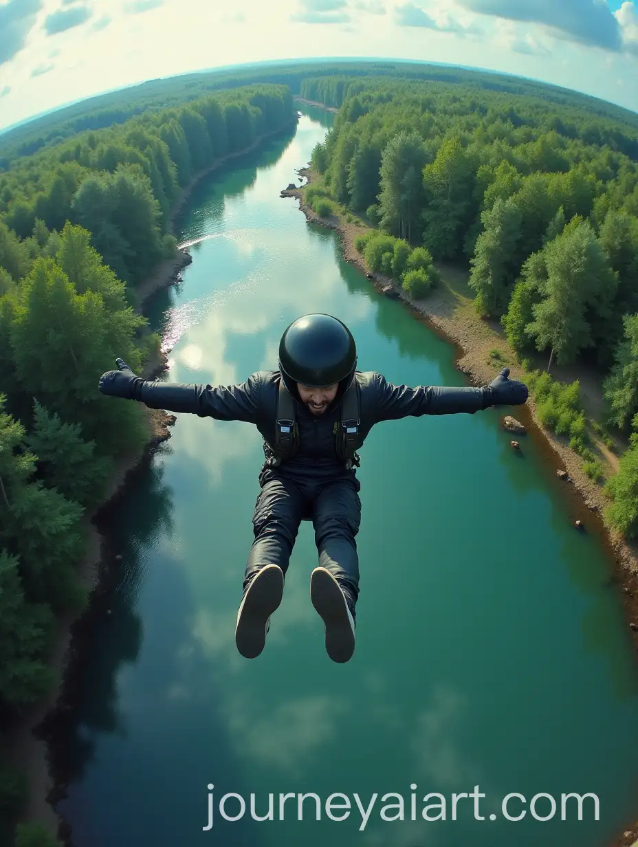 Young-Man-Flying-Over-Forest-River-in-Black-FlightAI-Art-Prompt-Expansion-Suit-Under-Miyazaki-Skies