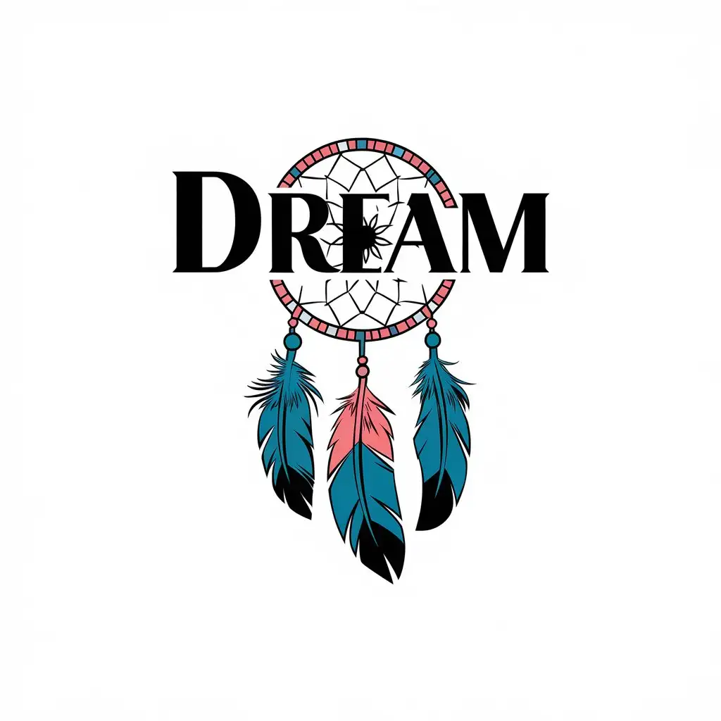 a vector logo design,with the text "dream", main symbol:gods/deities,Moderate,clear background