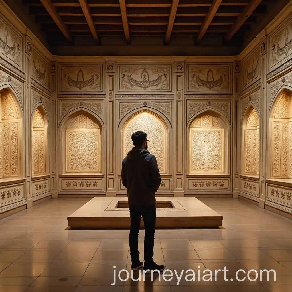 Visitor-Exploring-the-Islamic-Art-Museum-in-Cairo