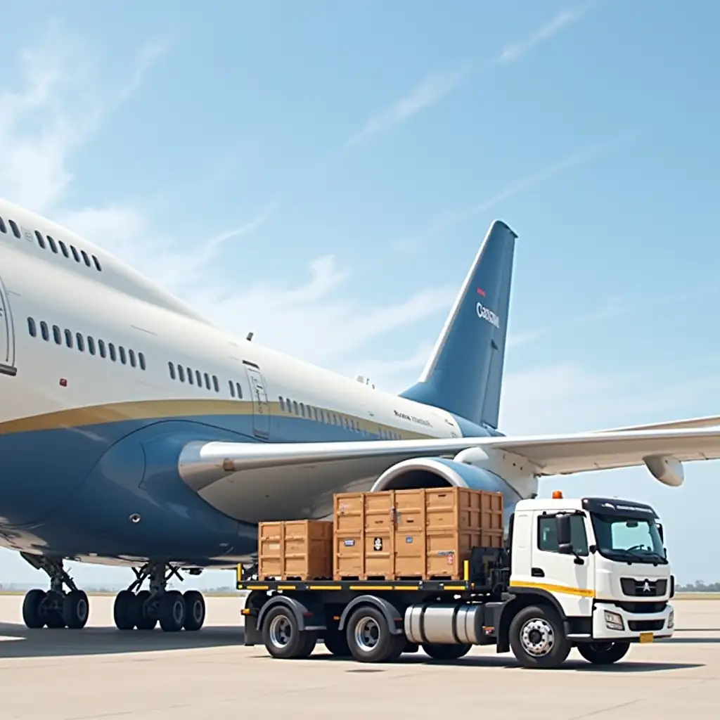 create for me image Steps Choosing Insurance for Cargo Shipment Through Air with name Blessing Logistics International