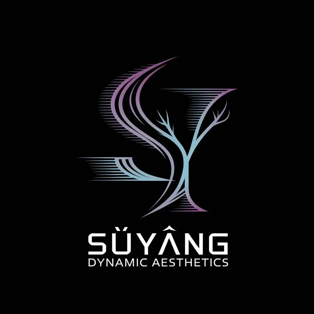 LOGO-Design-For-Syng-Dynamic-Aesthetics-Abstract-SY-Symbol-in-Dark-Tones-with-Speed-and-Mystery-Theme