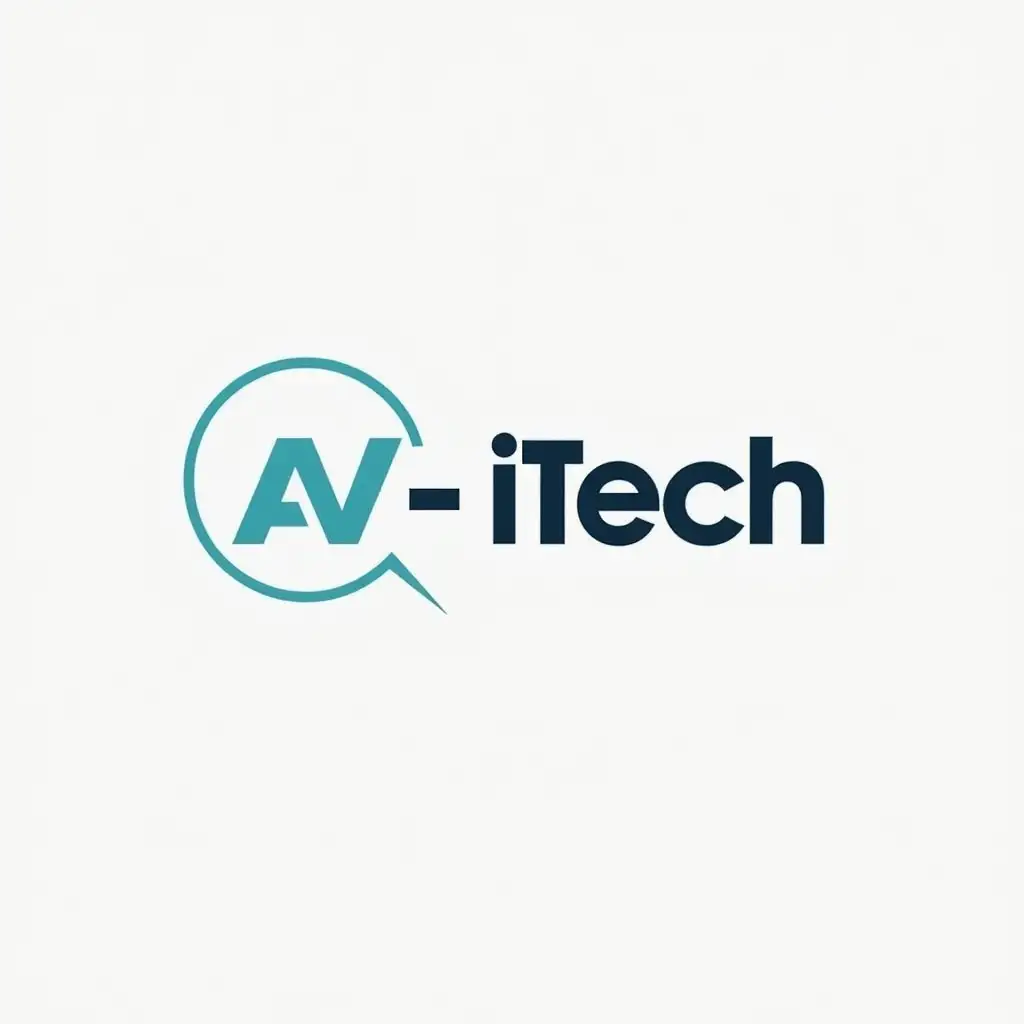 Create a electricien company simple logo with name AV-iTech