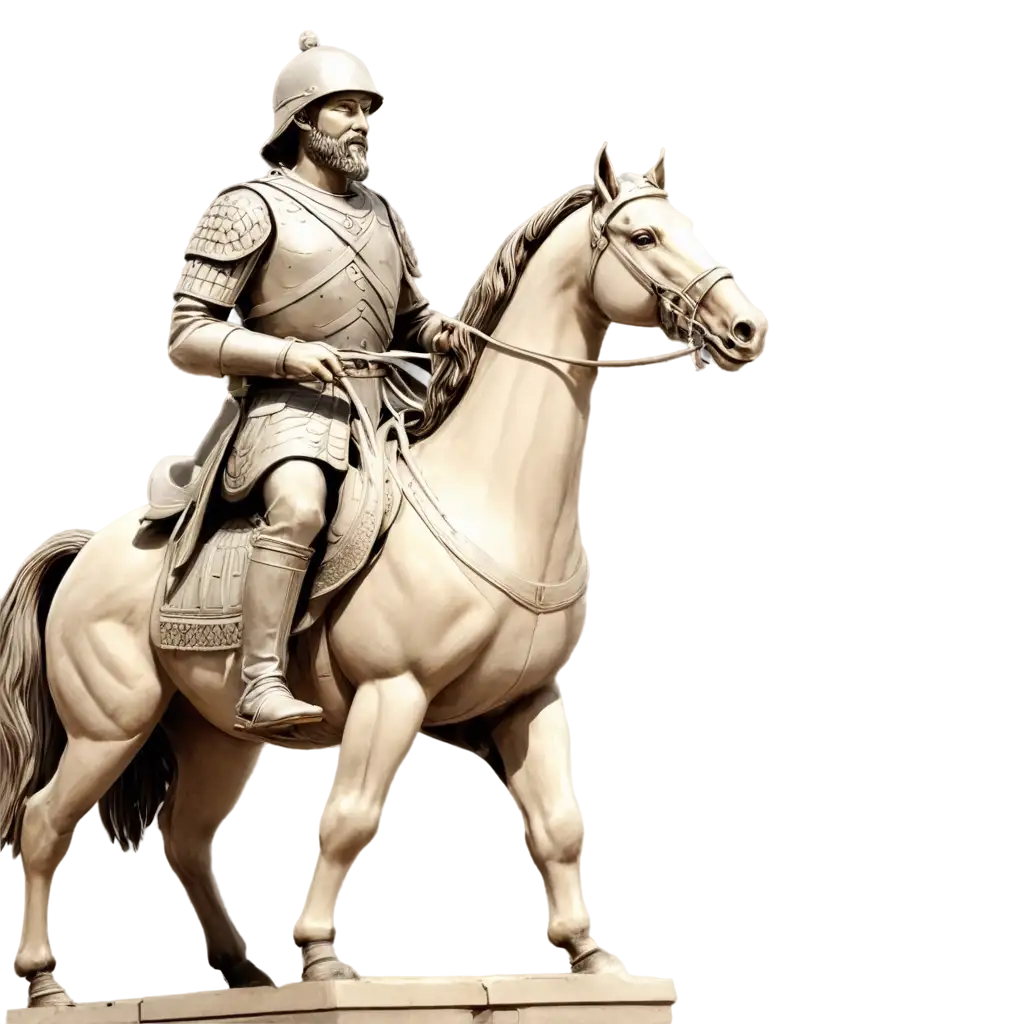 HighQuality-PNG-Image-General-of-the-Army-on-a-Horse-Greek-3D-Sculpture