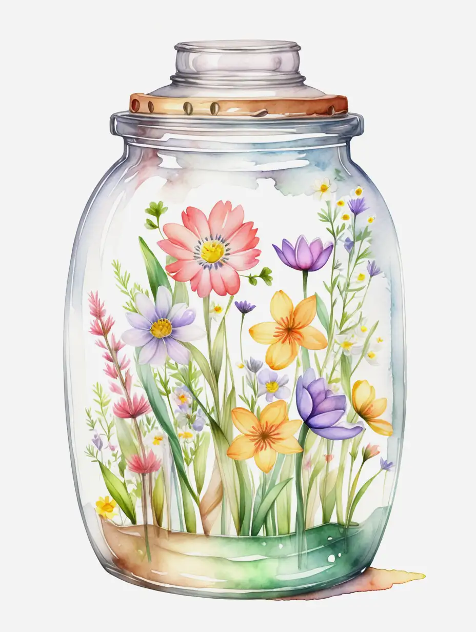 Transparent-Jar-with-Spring-Flowers-in-Watercolor-Illustration