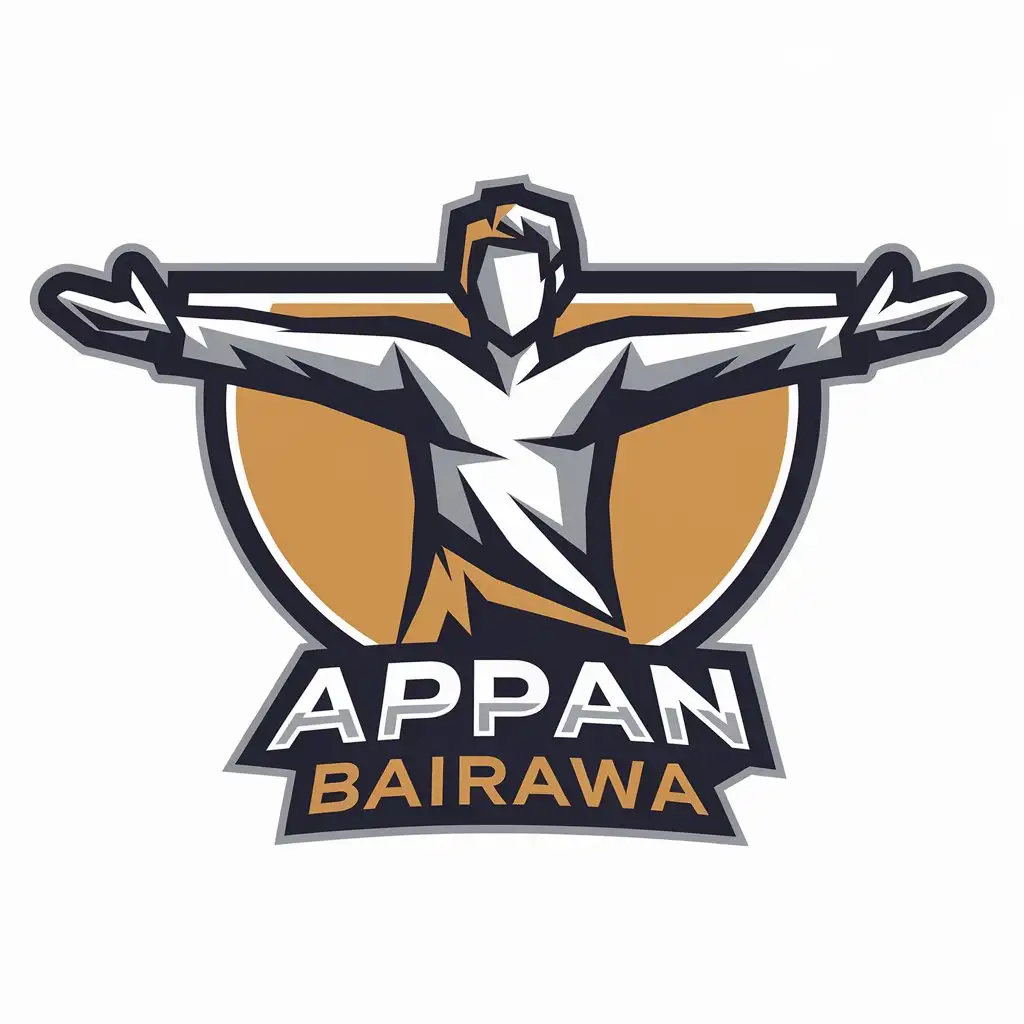 LOGO Design for Appan Bairawa Sports Fitness with Modern Symbol and Clear Background