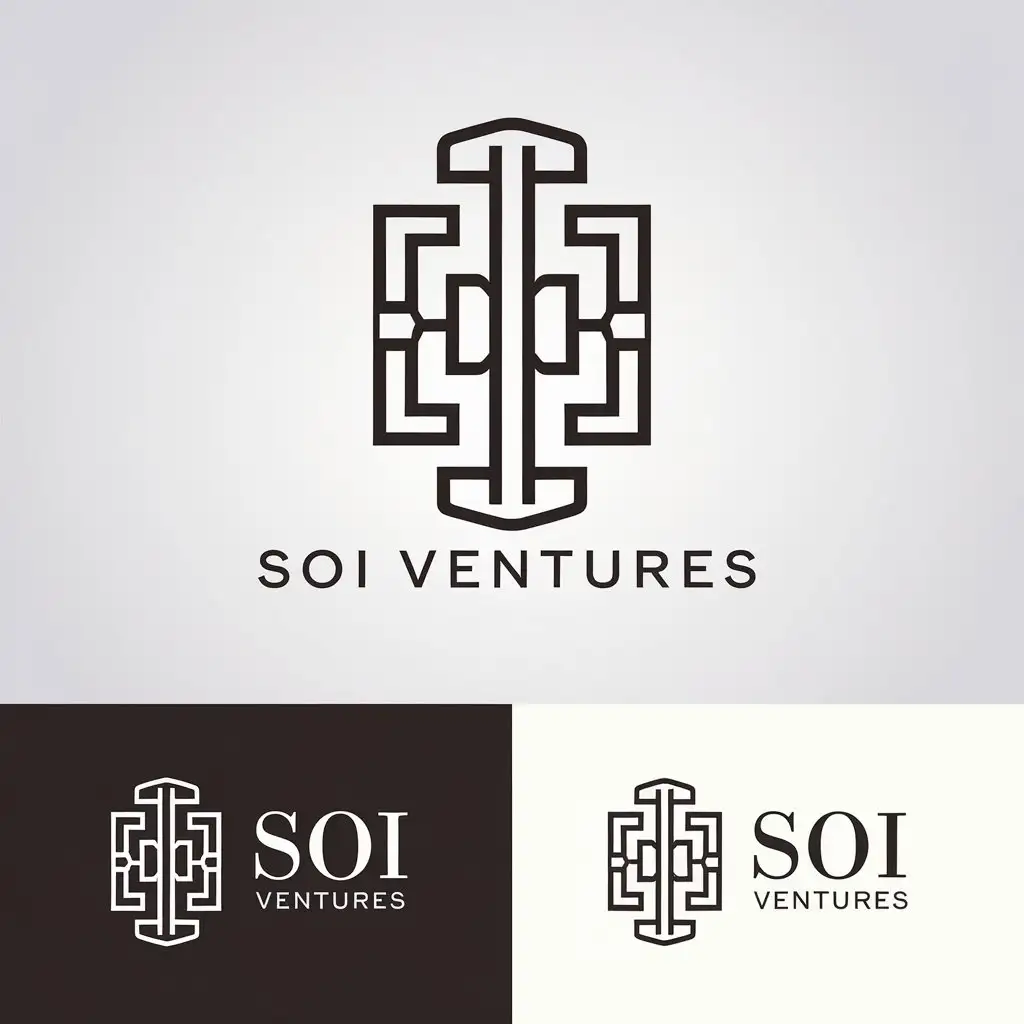 LOGO Design for SOI Ventures Modern Minimalist with Asian Cultural Elements and Elegant Dining Aesthetic