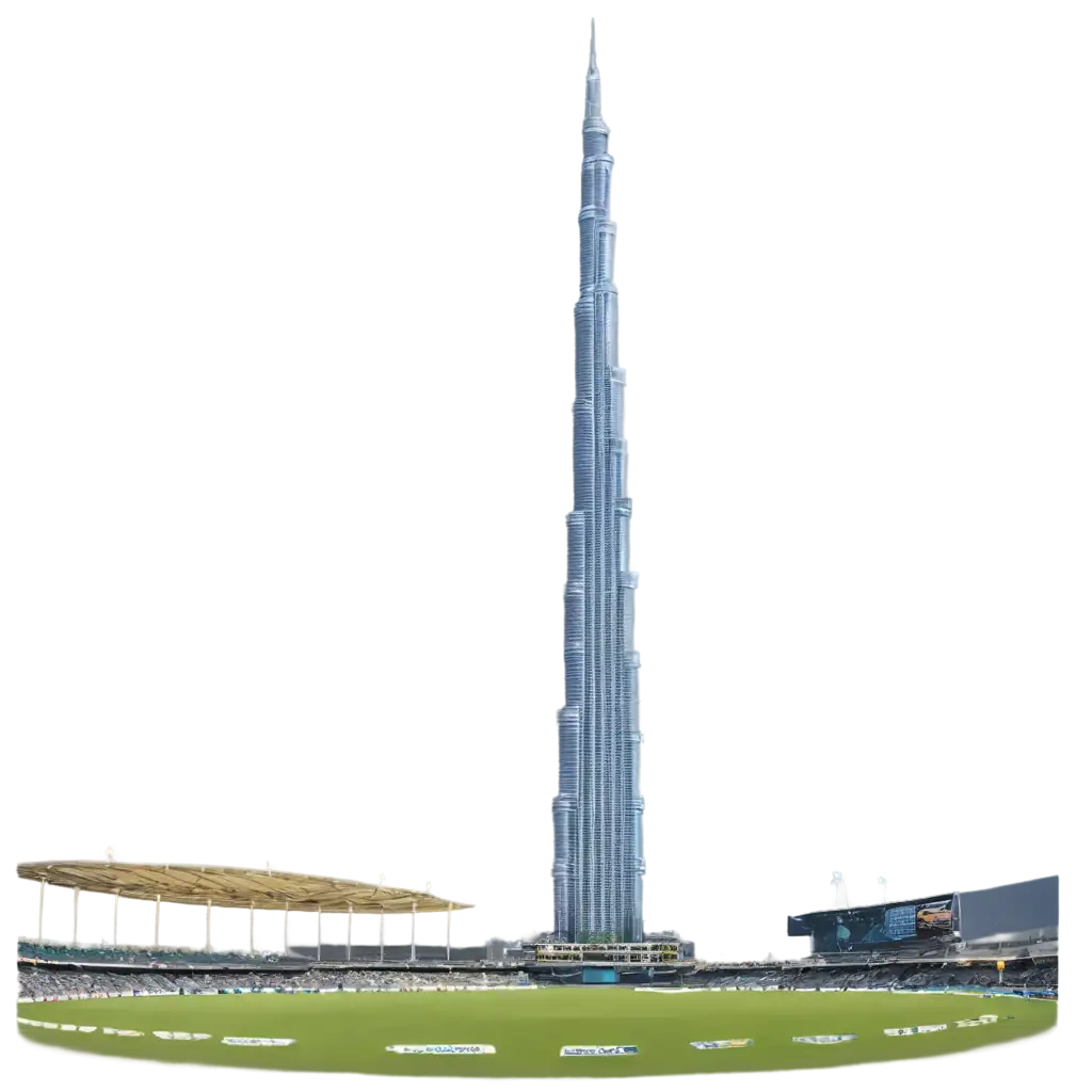 Cricket-Stadium-with-Burj-Khalifa-PNG-Image-HighQuality-Scalable-and-Versatile