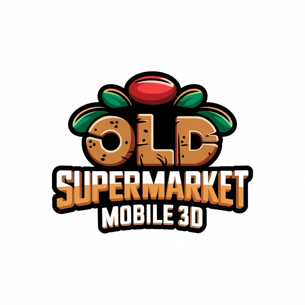 LOGO Design for Old Supermarket Mobile 3D Engaging 3D Wooden Game Theme for Entertainment