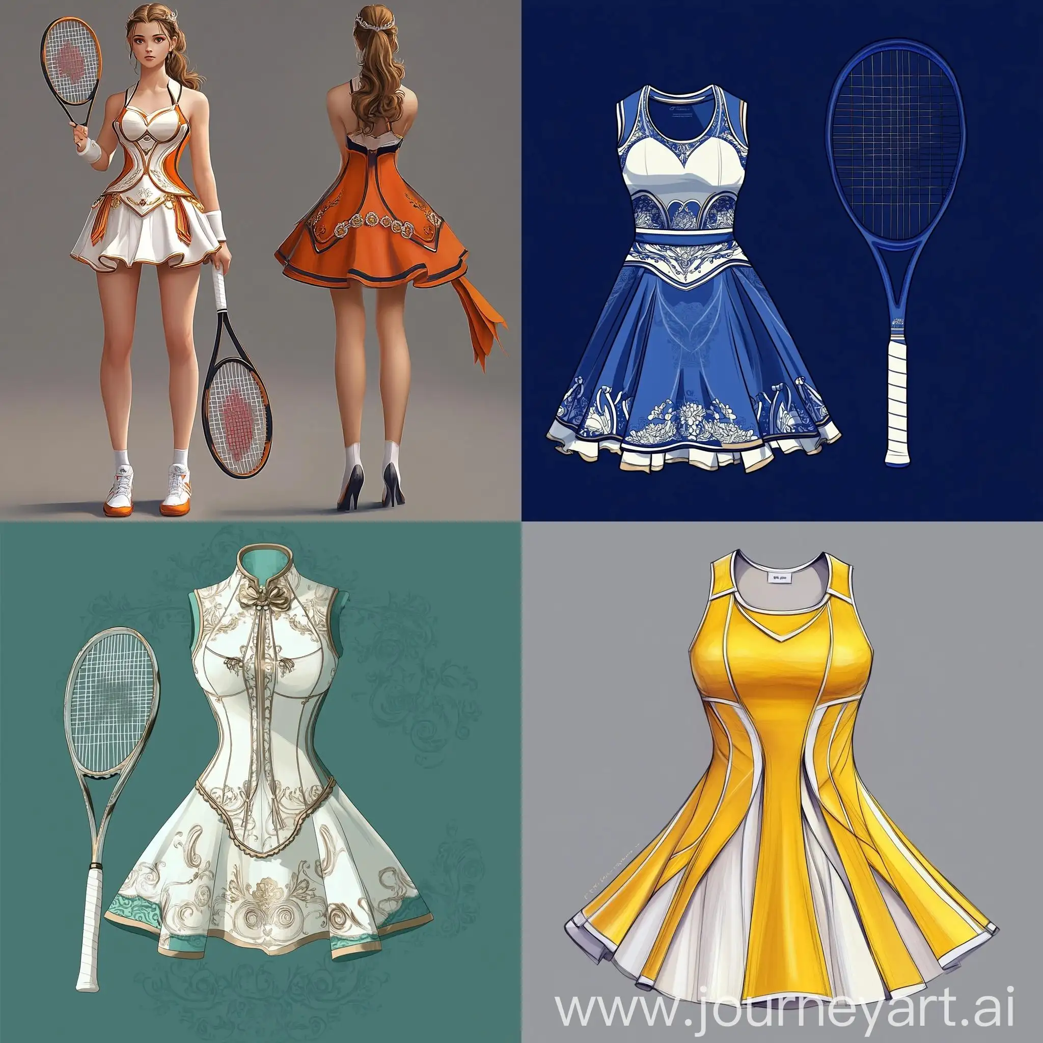 Royal-Style-Tennis-Sports-Dress-Design