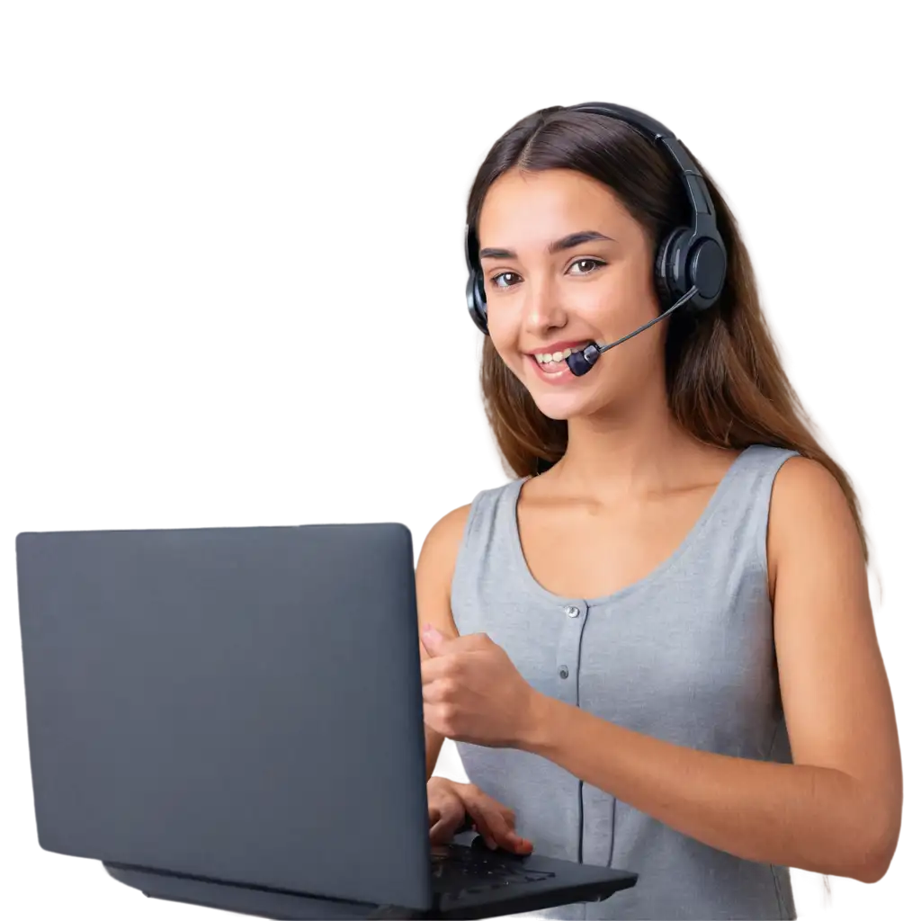 HighQuality-PNG-Image-of-a-Young-Woman-with-Headset-for-Customer-Support