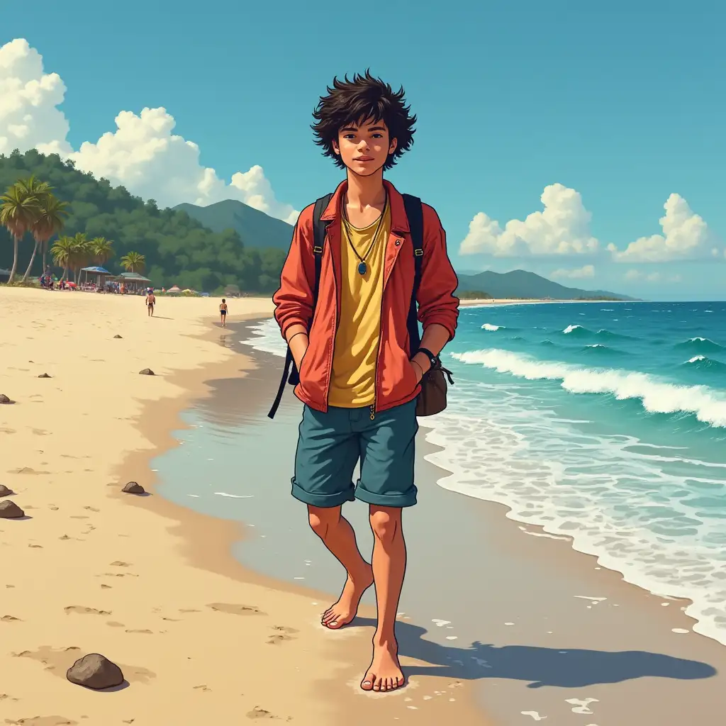 Percy-Jackson-at-the-Beach-in-Mythological-Adventure-Setting