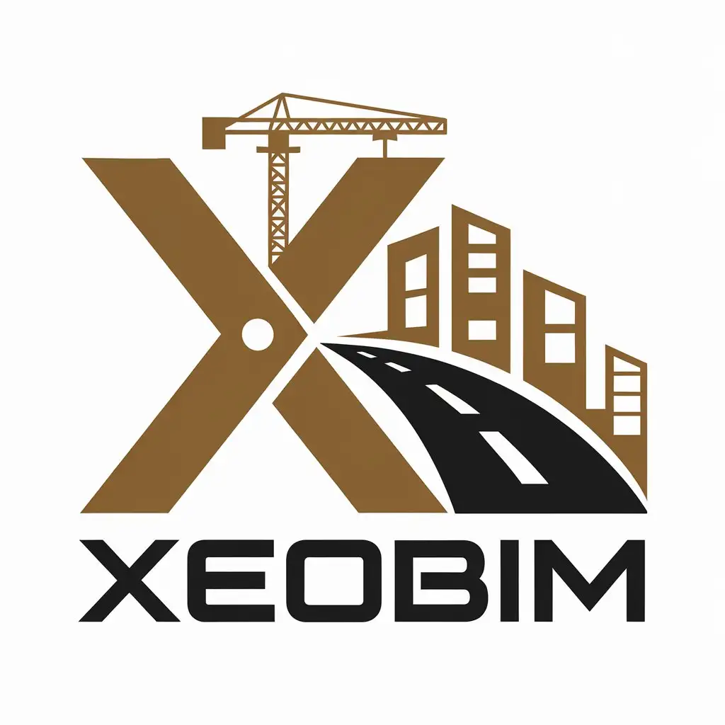 LOGO Design for XEOBIM Construction Site Theme with Modern Elements