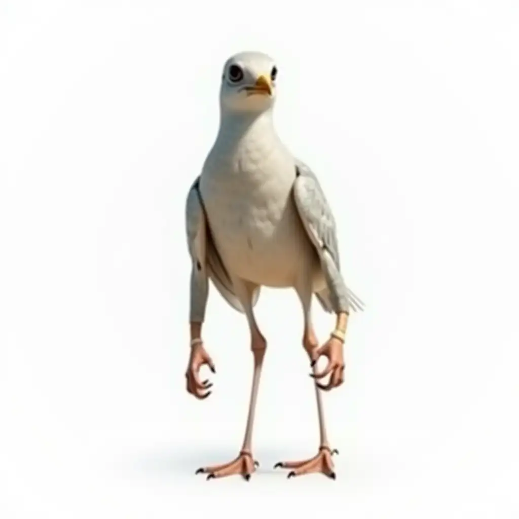 Surreal-Bird-with-Human-Arms-Standing-in-a-Natural-Pose