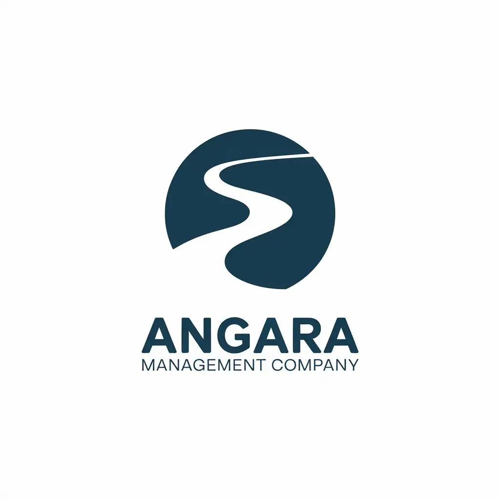 LOGO-Design-for-Angara-Management-Company-Vector-Design-with-Angara-River-Symbol