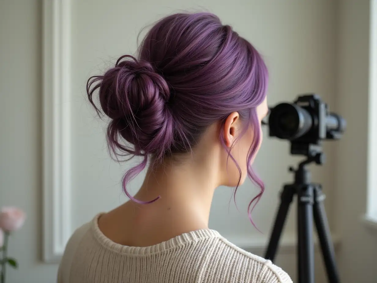FemaleFemale-wedding-photographer-Wedding-Photographer-with-Purple-Hair-Capturing-the-Moment