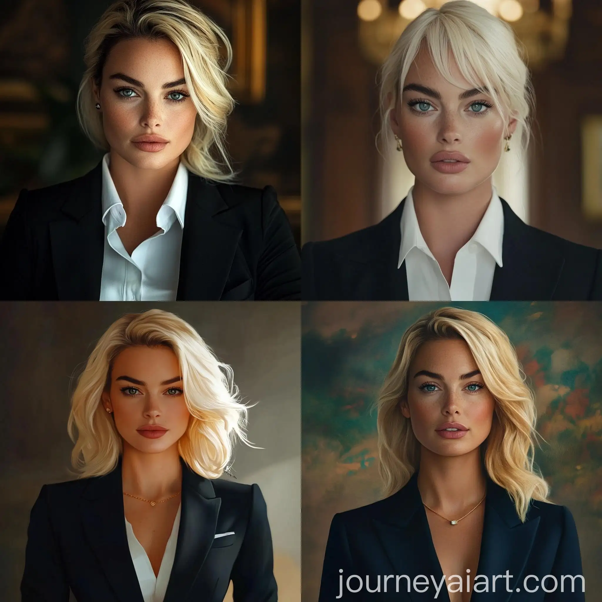 Realistic-Portrait-of-Margot-Robbie-in-Elegant-Boss-Suit